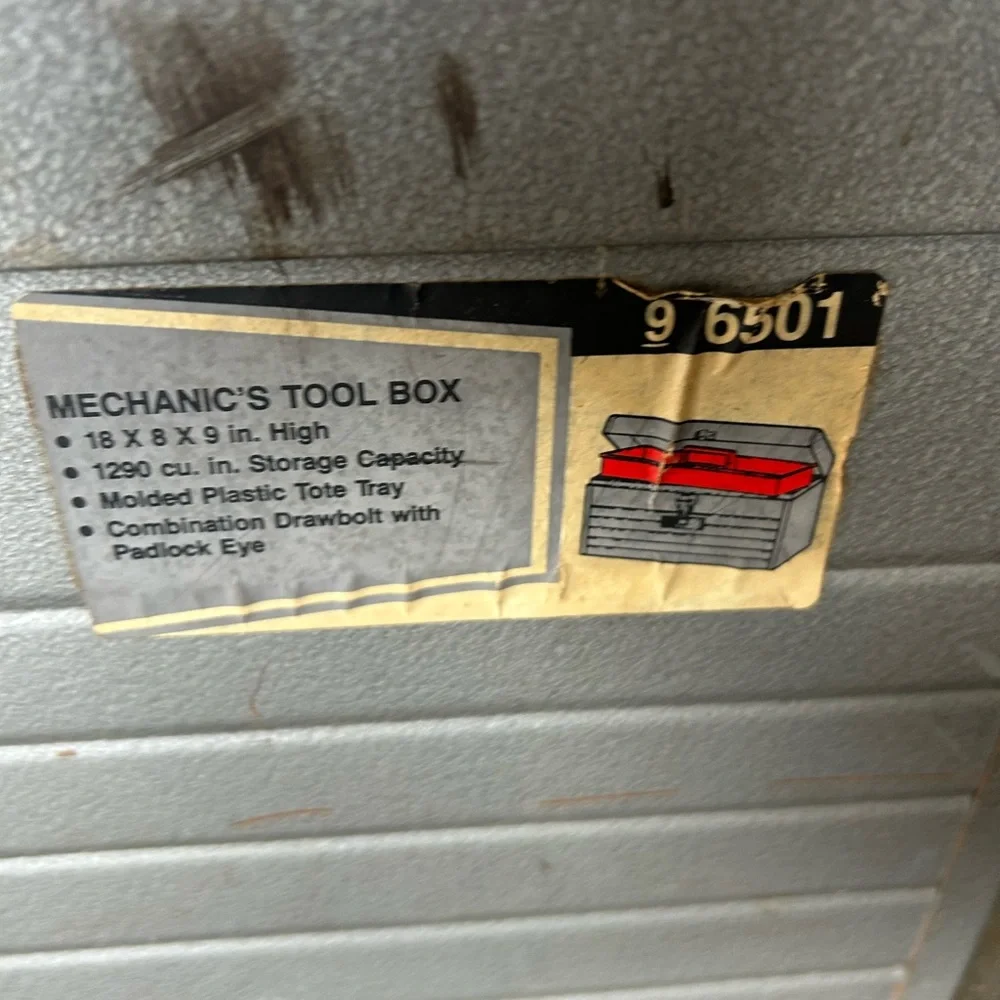 Craftsman Gray Metal Toolbox Vintage Mechanic’s Tool Box